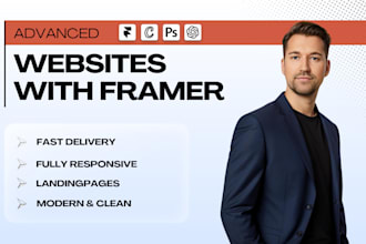 build a modern and responsive framer website or landingpage