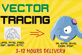 vector trace, vectorise logo or convert image to vectors