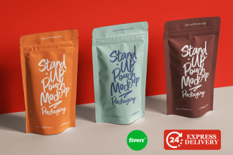do pouch design and food packaging design in 24 hours