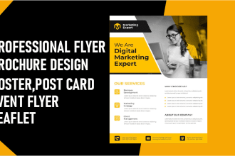 design custom, digital and corporate flyers, leaflets, posters, and brochures