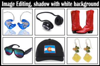 photoshop natural drop shadow and reflection shadow with white background