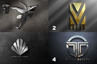 create a shiny, metal design from your logo