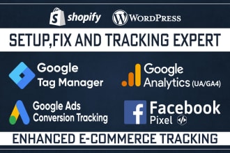 setup google analytics 4, ads conversion tracking, ga4 ecommerce tracking, gtm