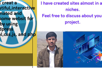 create,beautiful, business,educational and travelling website for you