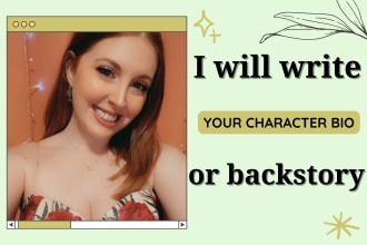 write your character bio or backstory