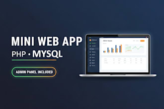build a mini web app with admin panel in PHP sql