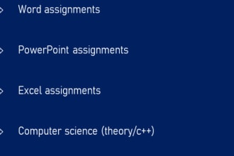 do your word,powerpoint,excel,c theory or c plus tasks