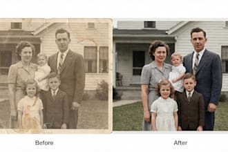 restore, retouch and colorize old photos professionally