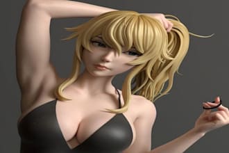 make realistic daz3d rendered characters, 3d model, 3d design, character design