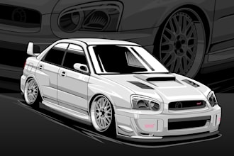 design amazing vector cartoon car illustration