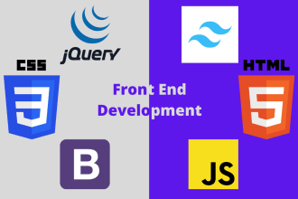 be your front end web developer with responsive website