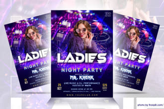 design club event birthday party fashion dj spa flyer poster