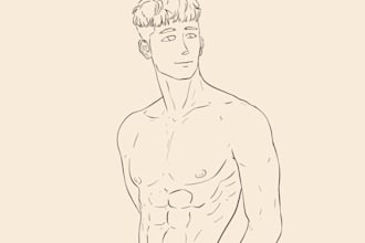 draw line art for you