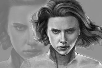 draw realistic pencil sketch and illustration