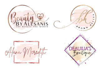 design watercolor, blog, instagram, etsy, shopify and ecommerce logo