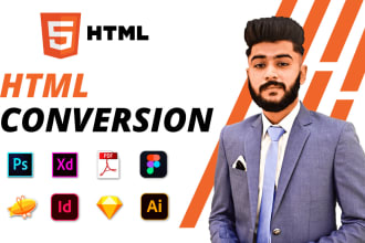 convert psd, figma, xd, pdf sketch, clickfunnel, wordpress to html css bootstrap