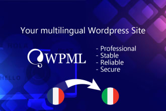 translate your website from french to italian with wpml