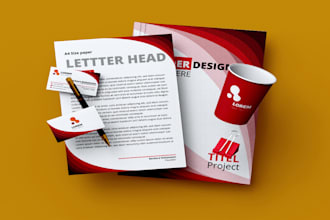design business card, letterhead, and branding stationery