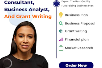 develop a detailed business plan, financial plan, and grants