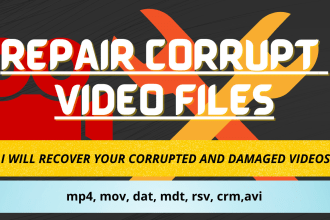 repair corrupted mp4, mov, dat, mdt, rsv,and video file data recovery