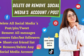 delete post and ghost followers from social media account