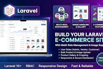 develop a laravel ecommerce website
