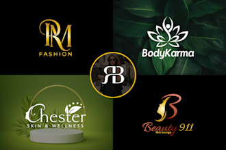 create beauty skincare yoga spa hair and luxury fashion logo