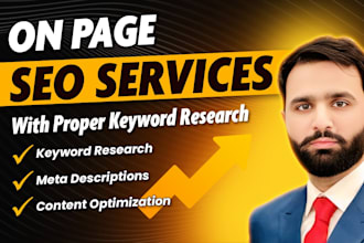 on page SEO services with proper keyword research