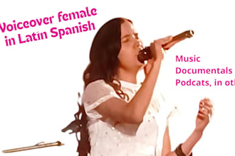 record a female voiceover in latin spanish