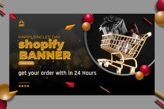 design shopify banner, ebay banner, amazon hero image for your shop