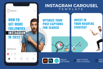 design attractive instagram carousel post template