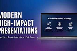 create a high impact powerpoint, google slides or pitch deck presentatio