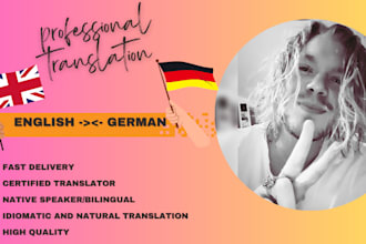 translate english to german and vice versa