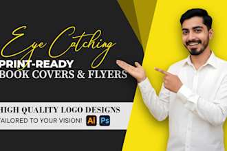 design anythig, print ready models including flyers, postcards, and book covers