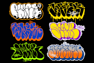 create graffiti throw up or graffiti bubble your name