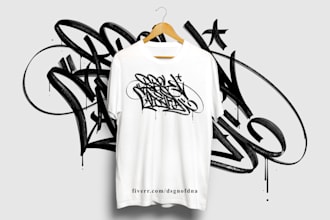 create graffiti tag your name for your merchandise