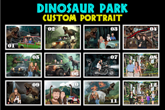 couple portrait jurassic park characters movie films