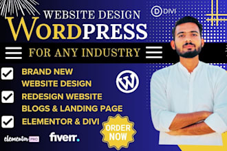 design or revamp your wordpress site using divi or elementor