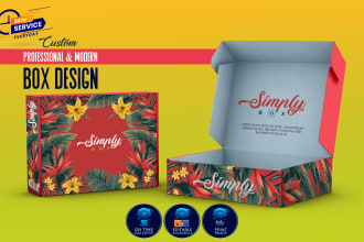 do product packaging box design, mailer box with 3d mockup