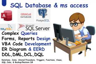 work sql server, power bi, azure sql database and postgresql