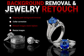 do jewelry image editing and jewelry retouch professionally