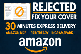 fix book cover, resize book cover, amazon kindle cover, error fix format