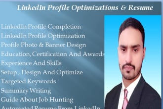 create linkedin professional profile and resume