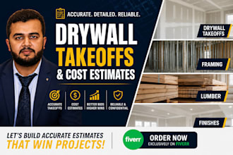 do drywall framing takeoff and construction estimate