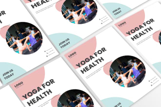 create flyers for yoga studios, online public relations, fashion sale