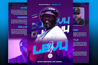 design artist or model portfolio, poster, press kit,epk