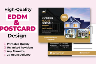 design unique custom eddm postcard ,professional postcard design
