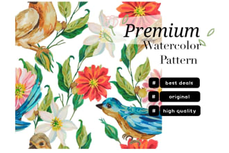 create beautiful seamless pattern in watercolor