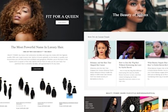do hair website, hair extension, spa website, beauty website