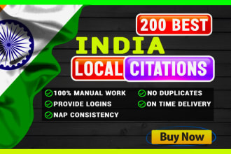 do india local citations and directory submission for local SEO citations